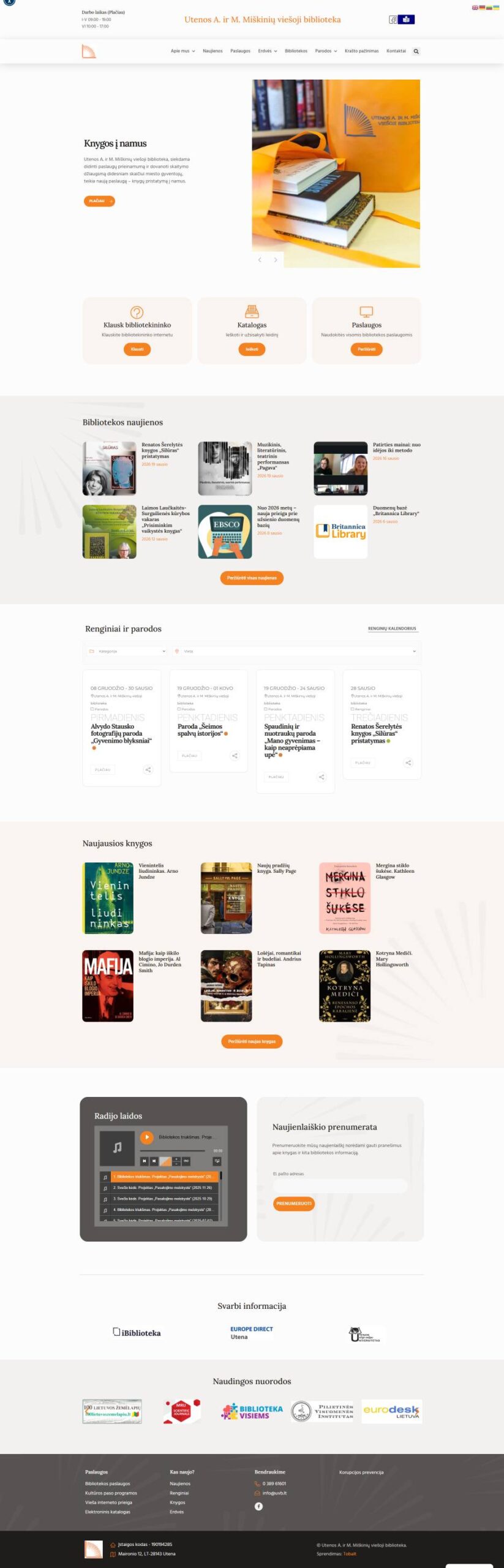 Utena A. ve M. Miškiniai Halk Kütüphanesi